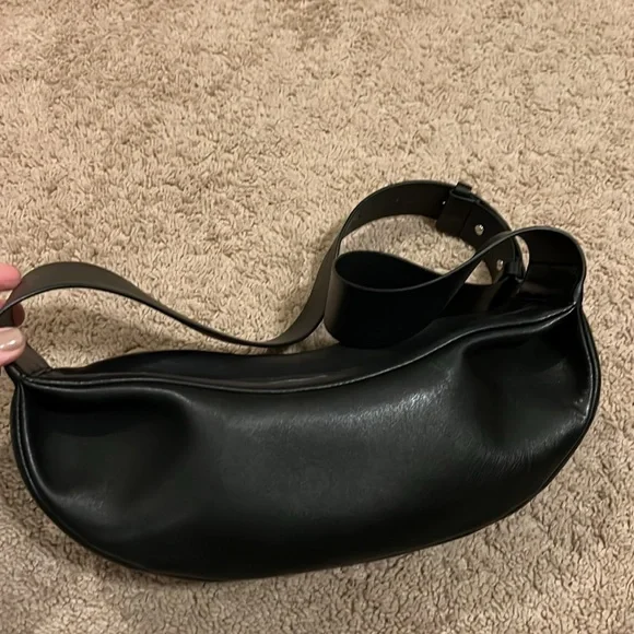 COS Black Leather Crescent Crossbody Bag - Picture 7 of 11